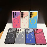 Cloth Texture Matte Dual Color Magnetic Case for Samsung