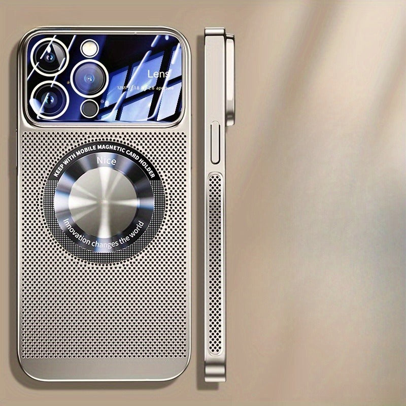 Hollow heat dissipation mesh magnetic Case For iPhone