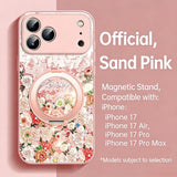 Romantic Floral Magnetic Phone Case with Stand for IPhone