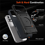 Armor Card Slot Ring Stand Shockproof Case For iPhone
