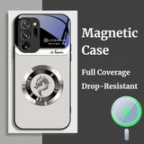Business Dragon Pattern Full-Coverage Liquid Glass Case for Samsung