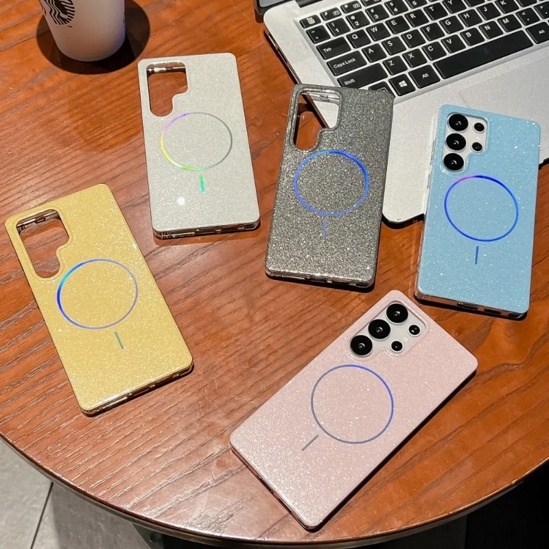 Shiny Glitter Magnetic IMD Case For Samsung