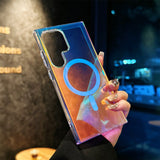 Magnetic Laser Color-Changing Phone Case for Samsung