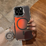 Hybrid Bumper Laser Lens Protection Stand Magnetic Case For iPhone