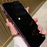 New Fashion Glitter Diamond Magnetic Transparent Case For iPhone