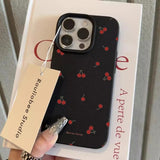 Cute Cartoon Cherry Lichee Pattern Silicone Cover for iPhone