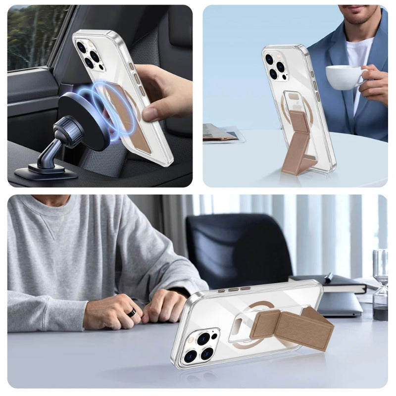 Luxury Folding Wristband Stand Magnetic Phone Case For iPhone
