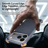 Airbag Shockproof Metal Frame Case with Lens Film for iPhone