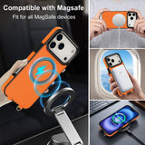 2‑in‑1 Magnetic Card Holder Leather Crossbody Case for iPhone