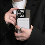 Luxury Magnetic Wireless Charging Matte Clear Case For iPhone