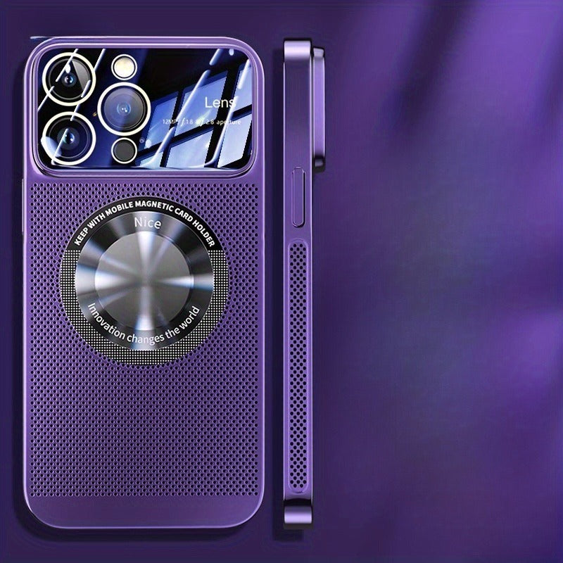 Hollow heat dissipation mesh magnetic Case For iPhone