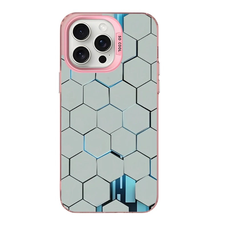 Matte Honeycomb Pattern Phone Case for iPhone