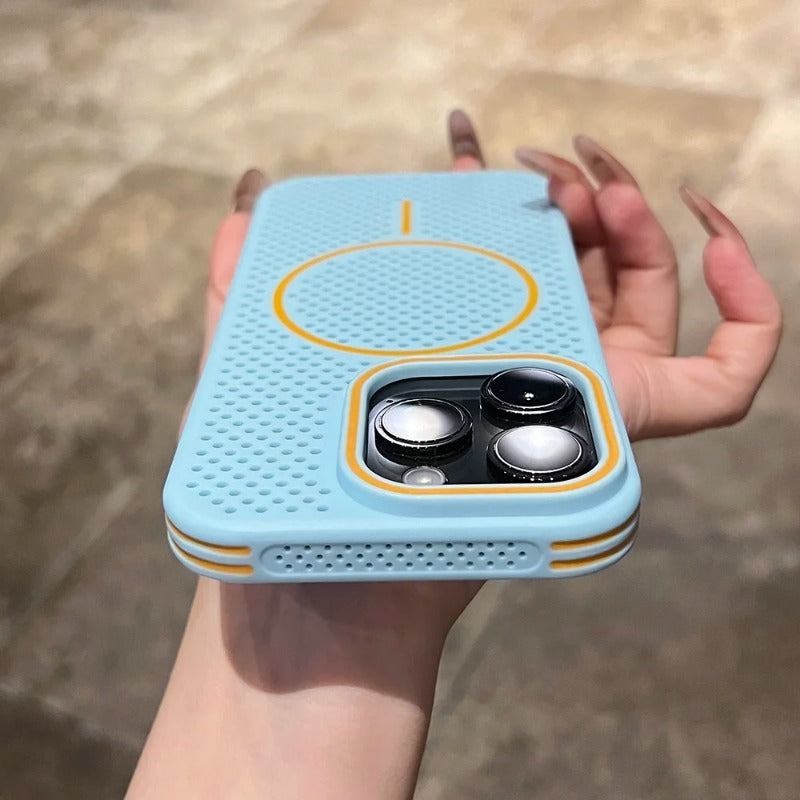 Summer Dopamine Color Breathable Magnetic Case for iPhone