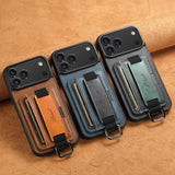 Card Holder Wrist Strap Case For iPhone
