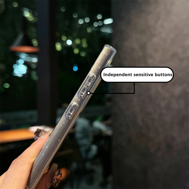 Luxury Diamond Sequin Transparent Magnetic Case For Samsung