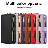 Leather Crossbody Zipper Wallet Case for iPhone