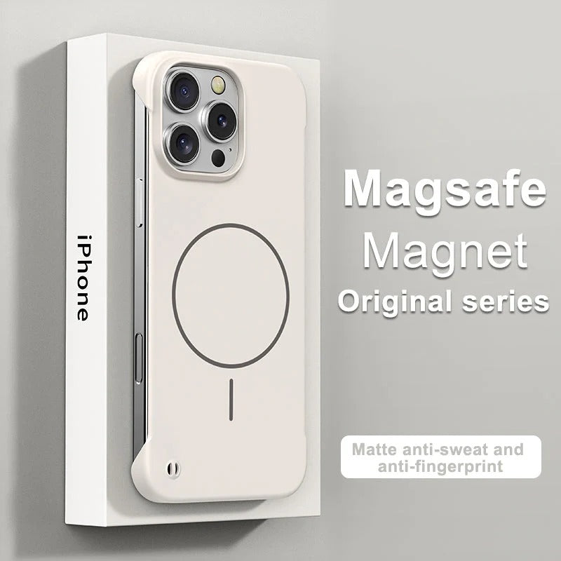 Ultra Thin Frameless Magnetic Case For iPhone