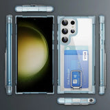 Transparent with Card Slot Holder Phone Case For Samsung