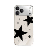 Y2K Black Star Electroplated Case for iPhone