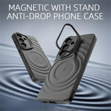 Fold Lens Stand Water Wave Magnetic Phone Case For Samsung