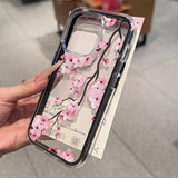 Candy Color Transparent Flower Soft Case For iPhone