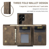2 In 1 Magnetic Leather Card Holder Detachable Wallet Case For Samsung