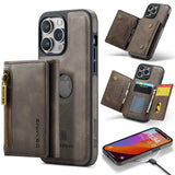 2 in 1 Magnetic Leather Wallet Case for iPhone