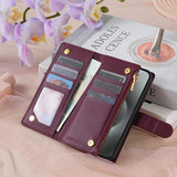 Leather Crossbody Card Wallet Case for Samsung