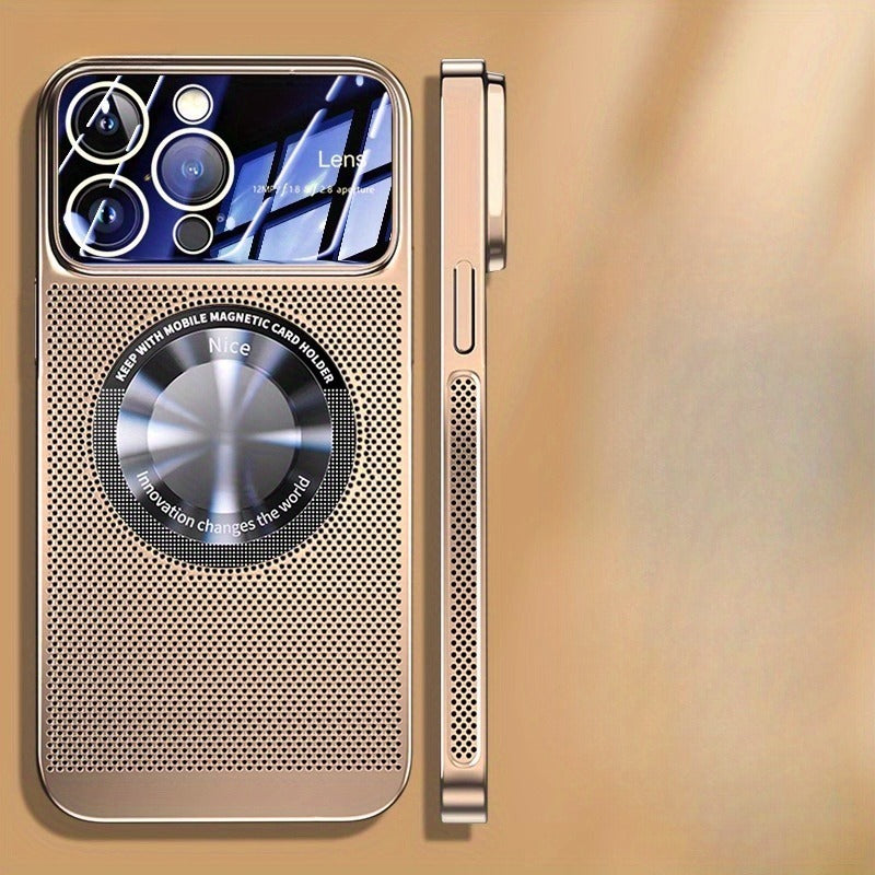 Hollow heat dissipation mesh magnetic Case For iPhone