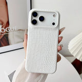Solid Color Glossy Crocodile Skin Pattern Shockproof Phone Case for iPhone