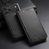 Leather Flip Wallet Phone Case For iPhone