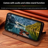 Business Genuine Leather Flip Card Slot Case for iPhone