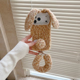 Rabbit Ear And Leopard Print Phone Case for IPhone