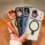 Luxury Matte Soft Frame Shockproof Bracket Case For iPhone