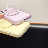 Ice Cream Soft Touch Rotating Kickstand Shockproof Case for iPhone