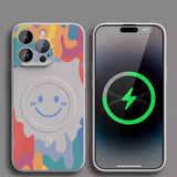 Silicone Graffiti Smile Magsafing Case for iPhone