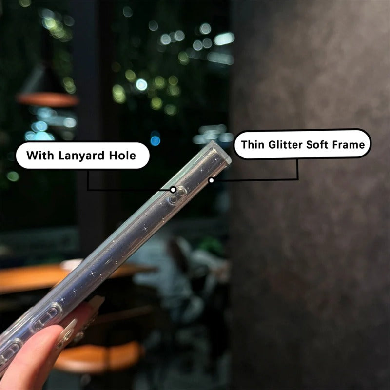 Luxury Diamond Sequin Transparent Magnetic Case For Samsung
