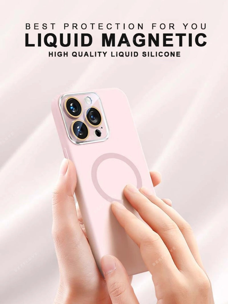 Liquid Silicone Lanyard Magnetic Phone Case For iPhone