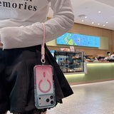 Two-Tone Gradient Magnetic Lanyard Phone Case for IPhone