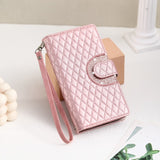 Glitter Plaid Leather Case with Card Slots and Lanyard for iPhone