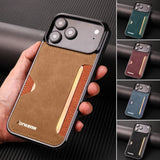 Vintage Leather Wallet Case With Card Holder for iPhone