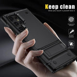 Heavy Duty Armor Shockproof Stand Phone Case For Samsung