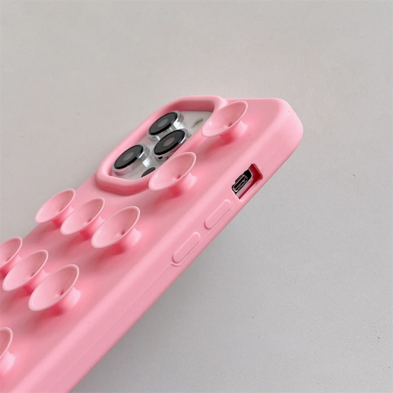 Cute Candy Suction Cup With Wrist Strap Case For iPhone