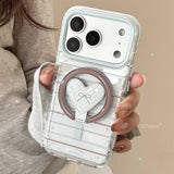 Bow Heart Magnetic Phone Case for IPhone
