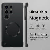 Thin Metallic Paint Borderless Magnetic Case For Samsung