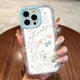 Cut Cat Aninal Silicone Soft Phone Case for iPhone