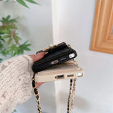 3D Bowknot Crossbody Card Holder Wallet Phone Case For Samsung