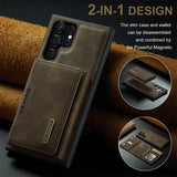 Leather Magnetic Card Holder Wallet Case for Samsung