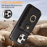 RFID Blocking Ring Holder Wallet Case for iPhone