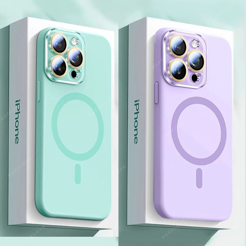Liquid Silicone Lanyard Magnetic Phone Case For iPhone